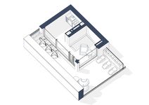 Планировка 3-комнатной квартиры, 124 м2