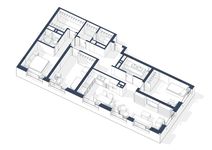 Планировка 3-комнатной квартиры, 116 м2