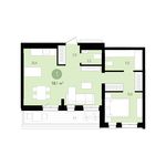 Планировка 1-комнатной квартиры, 57 м2
