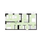 Планировка 3-комнатной квартиры, 90 м2
