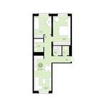 Планировка 2-комнатной квартиры, 66 м2