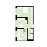 Планировка 2-комнатной квартиры, 50 м2