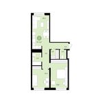 Планировка 2-комнатной квартиры, 66 м2
