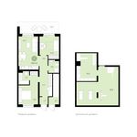Планировка 2-комнатной квартиры, 138 м2