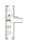 Планировка 1-комнатной квартиры, 47 м2