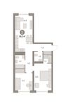 Планировка 2-комнатной квартиры, 66 м2