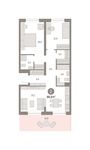 Планировка 2-комнатной квартиры, 86 м2