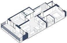 Планировка 2-комнатной квартиры, 138 м2