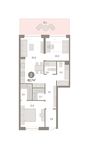 Планировка 2-комнатной квартиры, 82 м2
