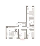 Планировка 3-комнатной квартиры, 87 м2