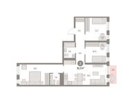 Планировка 3-комнатной квартиры, 81 м2