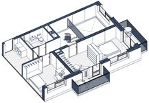 Планировка 3-комнатной квартиры, 126 м2