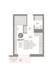 Планировка квартиры студии, 34 м2