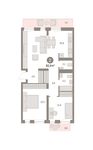 Планировка 2-комнатной квартиры, 82 м2