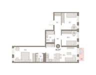 Планировка 3-комнатной квартиры, 81 м2