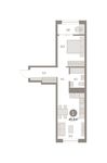 Планировка 1-комнатной квартиры, 45 м2