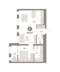 Планировка 1-комнатной квартиры, 50 м2
