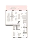 Планировка 3-комнатной квартиры, 119 м2