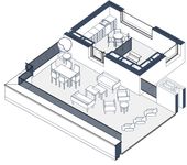 Планировка  2-комнатной квартиры, 170 м2