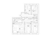 Планировка 4-комнатной квартиры, 121,02 м2
