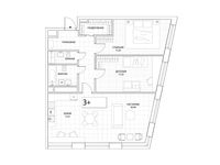 Планировка 3-комнатной квартиры, 94,49 м2