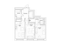 Планировка 2-комнатной квартиры, 72,76 м2
