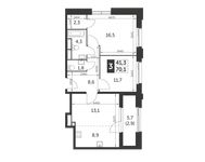 Планировка 3-комнатной квартиры, 70,1 м2