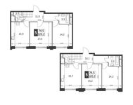 Планировка 5-комнатной квартиры, 120,2 м2