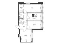 Планировка 3-комнатной квартиры, 110,3 м2