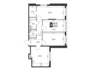 Планировка 3-комнатной квартиры, 110,3 м2