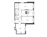 Планировка 3-комнатной квартиры, 110,3 м2