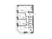 Планировка 3-комнатной квартиры, 86,8 м2