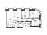Планировка 3-комнатной квартиры, 104,1 м2