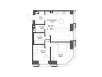 Планировка 2-комнатной квартиры, 66,9 м2