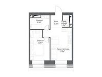 Планировка 1-комнатной квартиры, 40 м2