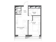 Планировка 1-комнатной квартиры, 40 м2