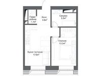 Планировка 1-комнатной квартиры, 40,2 м2