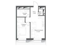 Планировка 1-комнатной квартиры, 40,1 м2