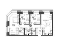 Планировка 3-комнатной квартиры, 89,2 м2