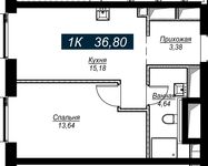 Планировка 3-комнатной квартиры, 91 м2