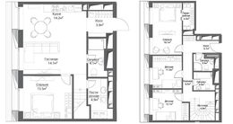 Планировка 5-комнатной квартиры, 132 м2