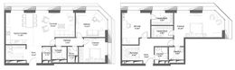 Планировка 5-комнатной квартиры, 167 м2