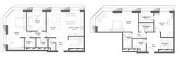 Планировка 5-комнатной квартиры, 170 м2