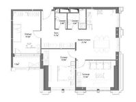Планировка 3-комнатной квартиры, 89,8 м2