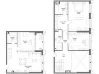 Планировка 1-комнатной квартиры, 134,2 м2
