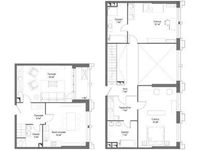 Планировка 1-комнатной квартиры, 136,7 м2