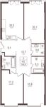 Планировка 3-комнатной квартиры, 105,2 м2