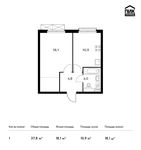 Планировка 1-комнатной квартиры, 37,8 м2