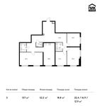 Планировка 3-комнатной квартиры, 137 м2