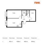 Планировка 1-комнатной квартиры, 50,5 м2